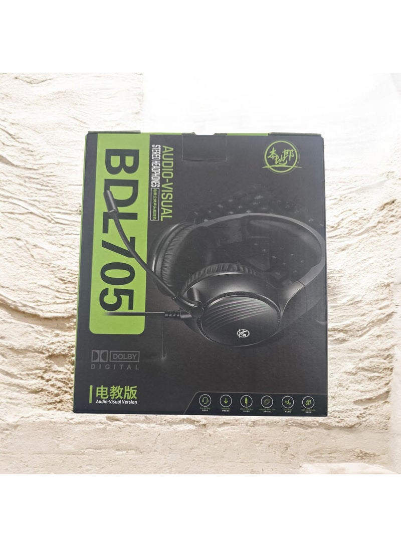 BDL705 Audio-Visual Stereo Gaming Headphones – Dolby Digital Optimized, Professional Mic & Ergonomic Fit - Image 4
